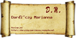 Daróczy Marianna névjegykártya